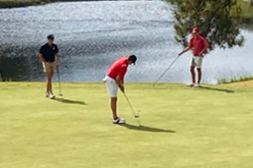 Students on golf course